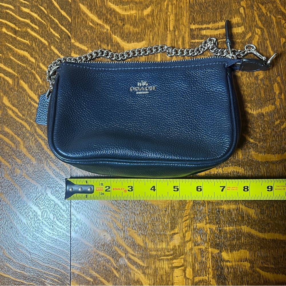 Coach Black Pebbled Leather Nolita Demi Bag with Silver Chain - Picture 5 of 7
